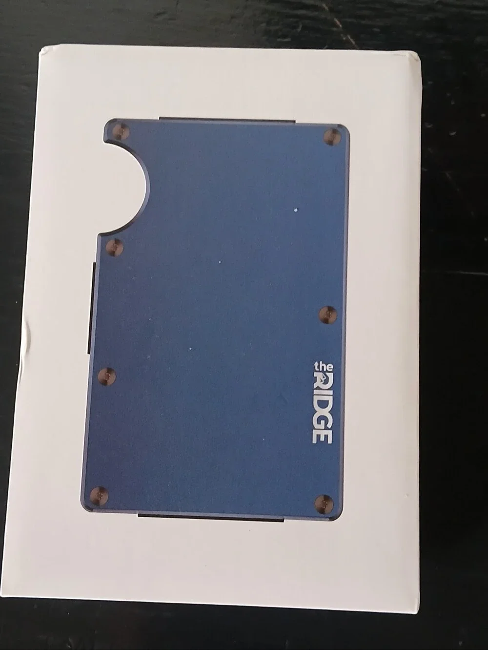 Ridge Blue Minimalist RFID-Blocking Slim Wallet Aluminum